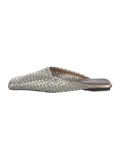 Pre-owned Stella Mccartney Patterned Mules In Silver