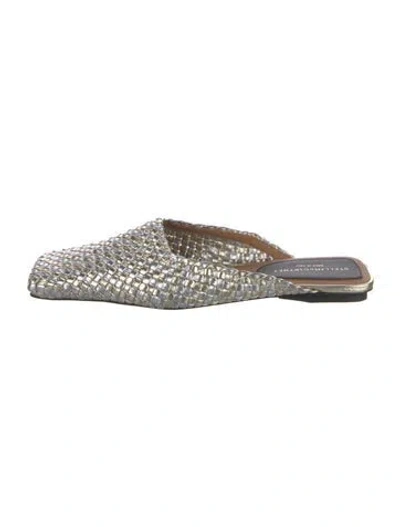 Pre-owned Stella Mccartney Patterned Mules In Silver