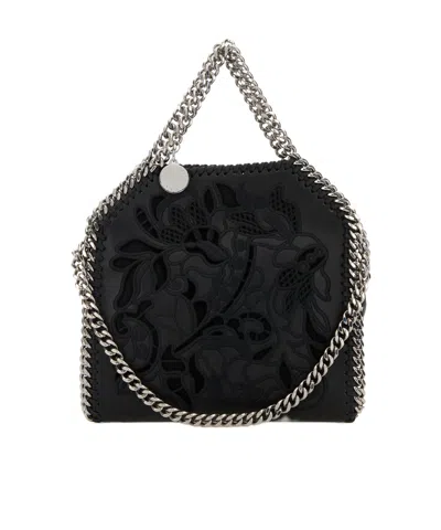 Stella Mccartney Patterned Shoulder Bag In Black