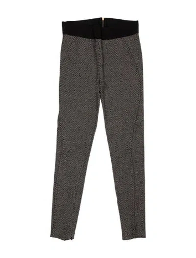 Pre-owned Stella Mccartney Patterned Skinny Leg Pants In Black