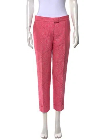 Pre-owned Stella Mccartney Patterned Straight Leg Pants In Pink