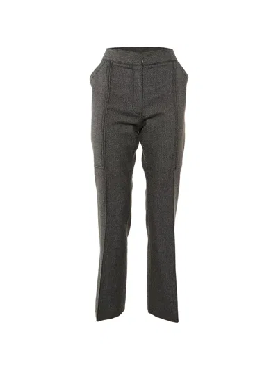 Pre-owned Stella Mccartney Patterned Straight-leg Trousers In Gray