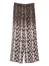 Stella Mccartney Snakeskin Pattern Wide Leg Pajama Trousers In Brown
