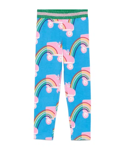 Stella Mccartney Patterned Trousers In Sky-blue