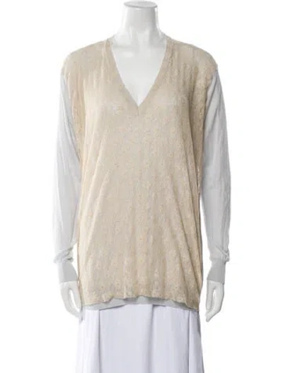 Pre-owned Stella Mccartney Patterned V-neck Tunic In Neutral