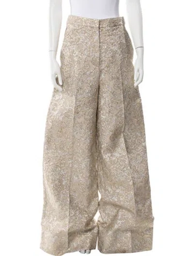 Pre-owned Stella Mccartney Patterned Wide Leg Pants In Neutral