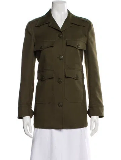 Pre-owned Stella Mccartney Peacoat In Green