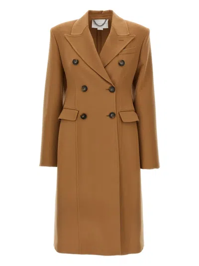 STELLA MCCARTNEY PEAK-LAPEL DOUBLE-BREASTED WOOL COAT