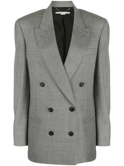 Stella Mccartney Peak-lapels Double-breasted Blazer In Schwarz