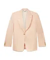 Stella Mccartney Peak-lapels Single-breasted Tailored Blazer In Powder Peach