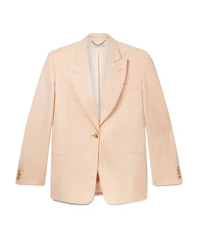 Stella Mccartney Peak-lapels Single-breasted Tailored Blazer In Powder Peach