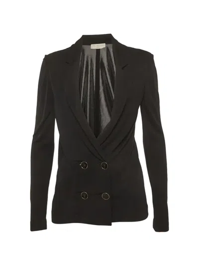 Pre-owned Stella Mccartney Peaked-lapels Double-breasted Blazer In Black