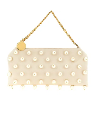 Stella Mccartney Pearl Chain-handle Tote Bag In Brown