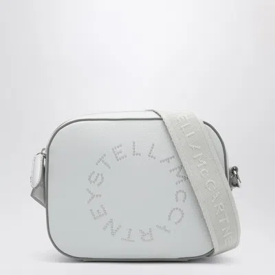 Stella Mccartney Pearl Grey Camera Bag With Logo And Shoulder Strap In White