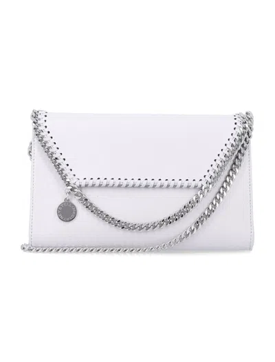 Stella Mccartney Pearl Grey Falabella Shoulder Wallet Bag In White