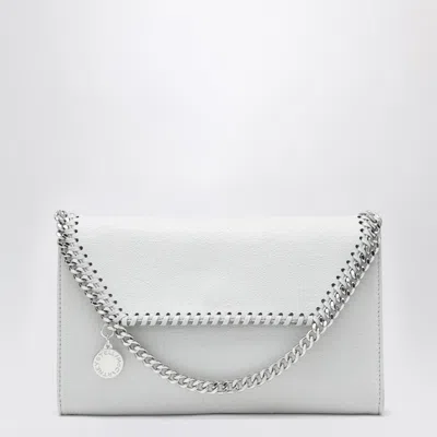 Stella Mccartney Pearl Grey Falabella Shoulder Wallet Bag In White