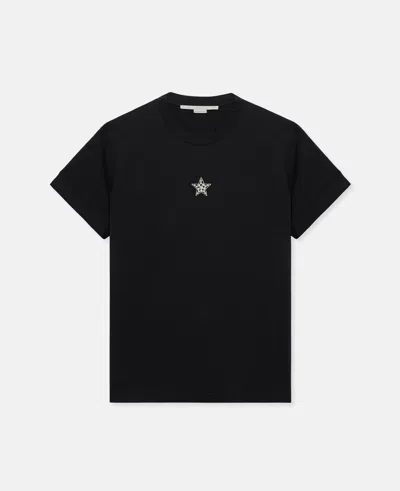 Stella Mccartney Pearl Mini Star T-shirt In Black