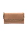 Stella Mccartney Pecan Brown And Gold Continental Falabella Wallet In Brown