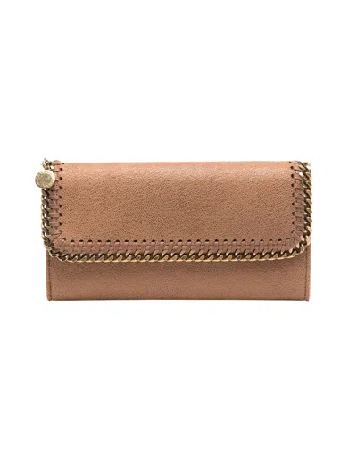 Stella Mccartney Pecan Brown And Gold Continental Falabella Wallet