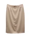 Stella Mccartney Pencil Skirt In Cream Wool In White