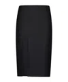 Stella Mccartney Pencil Skirt With Front Slit In Black