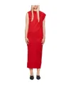 Stella Mccartney Red Draped Maxi Dress In Red