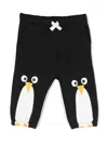 Stella Mccartney Penguin-print Cotton Joggers In Black