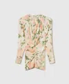 Stella Mccartney Peony Print Long-sleeve Mini Dress In Pink