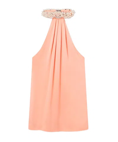 Stella Mccartney Peony Sleeveless Mini Dress In Pink