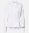 Stella Mccartney Womens Pure White Peplum-waist Tailored Cotton Shirt In White