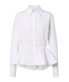 Stella Mccartney Womens Pure White Peplum-waist Tailored Cotton Shirt In White