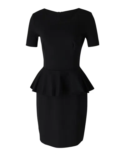 Stella Mccartney Peplum Dress In Black Cotton