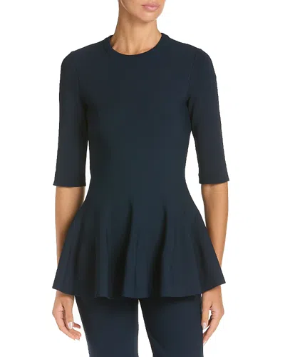 Stella Mccartney Peplum Hem Top In Blue