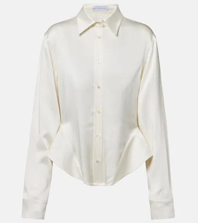 Stella Mccartney Peplum Satin Shirt In White