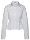 Stella Mccartney Peplum White Organic Cotton Shirt In Pure White