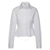 Stella Mccartney Peplum White Organic Cotton Shirt In White