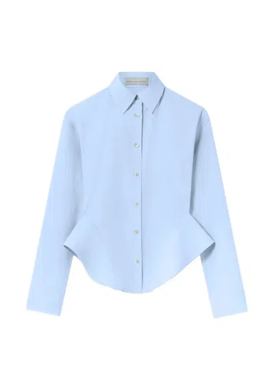 Stella Mccartney Peplum-waist Shirt In Blue