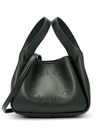 Stella Mccartney Perforated Detail Tote Bag In Green