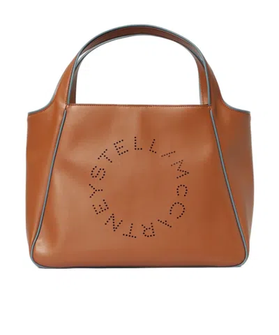 Stella Mccartney Perforated Handbag In Brown