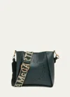 Stella Mccartney Perforated Logo Alter Napa Crossbody Bag In Green