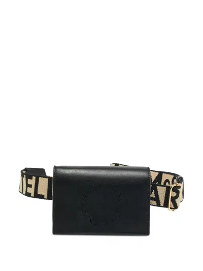 Pre-owned Stella Mccartney Perforated Logo Belt Bag In Black