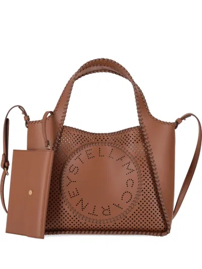 STELLA MCCARTNEY PERFORATED LOGO-DETAIL CROSS BODY BAG