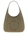 Stella Mccartney Grey Logo Large Shoulder Bag