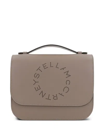 Stella Mccartney Perforated-logo Shoulder Bag In Neutrals
