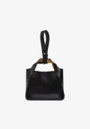 Stella Mccartney Perforated Logo Tote Airpods Case In Black