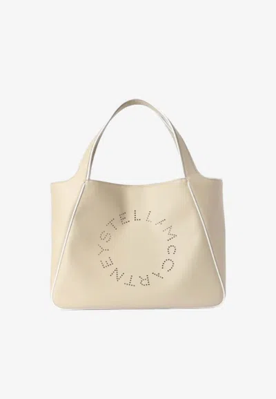 Stella Mccartney Perforated Logo Tote Bag In Pink