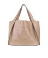 Stella Mccartney Perforated Logo Tote Bag In Brown