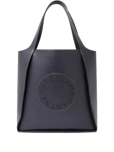 Stella Mccartney Perforated-logo Tote Bag In Gray