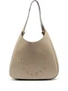 Stella Mccartney Perforated-logo Tote Bag In Neutrals