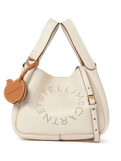 Stella Mccartney Perforated-logo Tote Bag In Pure White